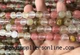 CCY633 15.5 inches 10mm round volcano cherry quartz beads wholesale