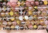 CCY643 15.5 inches 10mm round volcano cherry quartz beads