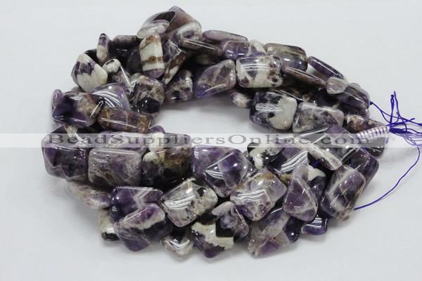 CDA06 15.5 inches 18*25mm rectangle dogtooth amethyst quartz beads