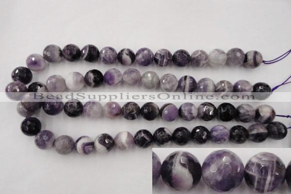 CDA155 15.5 inches 14mm faceted round dogtooth amethyst beads