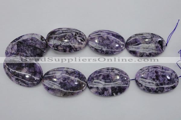 CDA305 15.5 inches 35*50mm oval dyed dogtooth amethyst beads