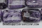 CDA311 15.5 inches 18*25mm rectangle dyed dogtooth amethyst beads