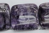 CDA315 15.5 inches 30*30mm square dyed dogtooth amethyst beads