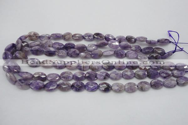 CDA323 15.5 inches 10*14mm faceted oval dyed dogtooth amethyst beads