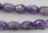 CDA333 15.5 inches 10*14mm faceted rice dyed dogtooth amethyst beads