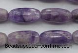 CDA338 15.5 inches 10*22mm faceted drum dyed dogtooth amethyst beads