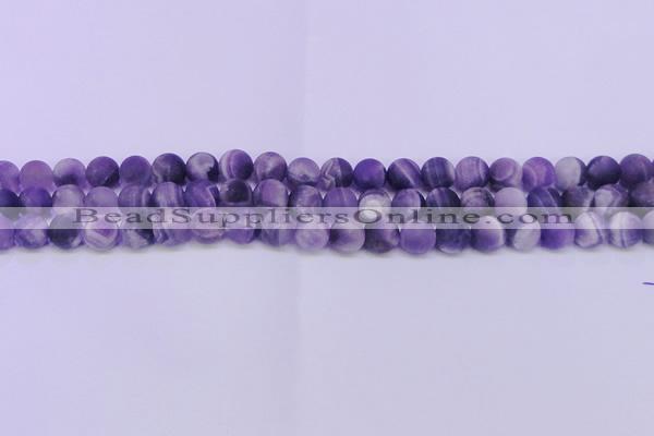 CDA353 15.5 inches 10mm round matte dogtooth amethyst beads