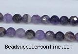 CDA58 15.5 inches 6mm faceted round dogtooth amethyst beads