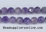 CDA59 15.5 inches 8mm faceted round dogtooth amethyst beads