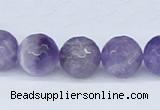 CDA62 15.5 inches 14mm faceted round dogtooth amethyst beads