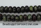 CDB234 15.5 inches 6*10mm rondelle natural dragon blood jasper beads