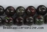 CDB254 15.5 inches 14mm round natural dragon blood jasper beads