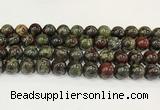 CDB344 15.5 inches 12mm round dragon blood jasper beads wholesale