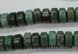 CDB38 15.5 inches 6*10mm tyre new dragon blood jasper beads