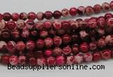 CDE01 15.5 inches 4mm round dyed sea sediment jasper beads