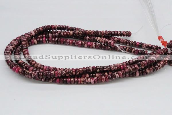 CDE06 15.5 inches 4*8mm rondelle dyed sea sediment jasper beads