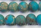 CDE1026 15.5 inches 6mm round matte sea sediment jasper beads