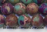 CDE1036 15.5 inches 6mm round matte sea sediment jasper beads