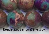 CDE1038 15.5 inches 10mm round matte sea sediment jasper beads