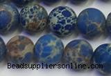 CDE1042 15.5 inches 8mm round matte sea sediment jasper beads