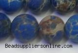 CDE1044 15.5 inches 12mm round matte sea sediment jasper beads