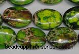 CDE118 15.5 inches 15*20mm oval dyed sea sediment jasper beads