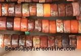 CDE1221 15.5 inches 2.5*4mm heishi sea sediment jasper beads