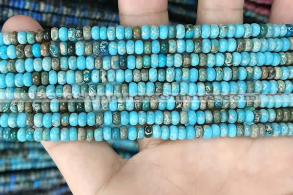 CDE1254 15.5 inches 2.5*4mm rondelle sea sediment jasper beads