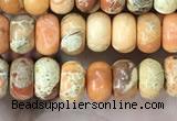 CDE1260 15.5 inches 4*6mm rondelle sea sediment jasper beads