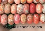 CDE1261 15.5 inches 4*6mm rondelle sea sediment jasper beads