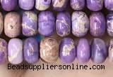 CDE1262 15.5 inches 4*6mm rondelle sea sediment jasper beads