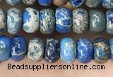 CDE1266 15.5 inches 4*6mm rondelle sea sediment jasper beads