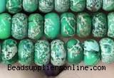 CDE1267 15.5 inches 4*6mm rondelle sea sediment jasper beads