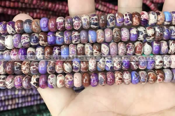 CDE1270 15.5 inches 5*8mm rondelle sea sediment jasper beads