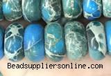 CDE1281 15.5 inches 6*10mm rondelle sea sediment jasper beads