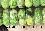 CDE1291 15.5 inches 6*12mm rondelle sea sediment jasper beads