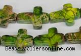 CDE131 15.5 inches 15*20mm cross dyed sea sediment jasper beads