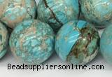 CDE1371 15.5 inches 14mm round sea sediment jasper beads wholesale