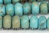 CDE1401 15.5 inches 5*8mm rondelle sea sediment jasper beads