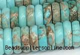 CDE1404 15.5 inches 3.5*10mm rondelle sea sediment jasper beads