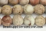 CDE1414 15.5 inches 6mm round matte natural sea sediment jasper beads