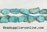 CDE1434 25*35mm - 35*45mm freefrom sea sediment jasper slab beads