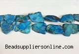 CDE1435 25*35mm - 35*45mm freefrom sea sediment jasper slab beads