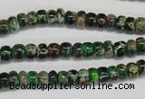 CDE159 15.5 inches 4*6mm rondelle dyed sea sediment jasper beads