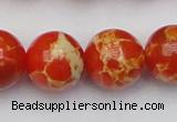 CDE2010 15.5 inches 24mm round dyed sea sediment jasper beads