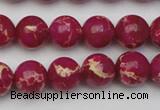 CDE2036 15.5 inches 10mm round dyed sea sediment jasper beads