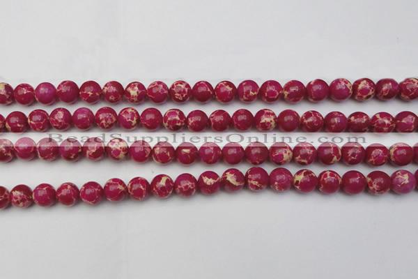 CDE2036 15.5 inches 10mm round dyed sea sediment jasper beads