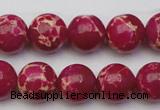 CDE2037 15.5 inches 12mm round dyed sea sediment jasper beads