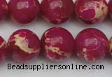 CDE2039 15.5 inches 16mm round dyed sea sediment jasper beads