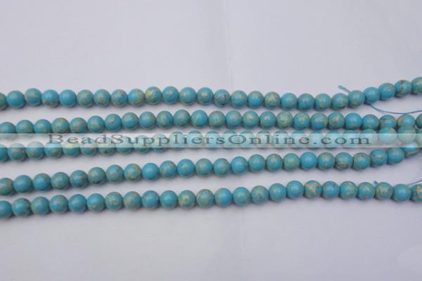 CDE2055 15.5 inches 4mm round dyed sea sediment jasper beads